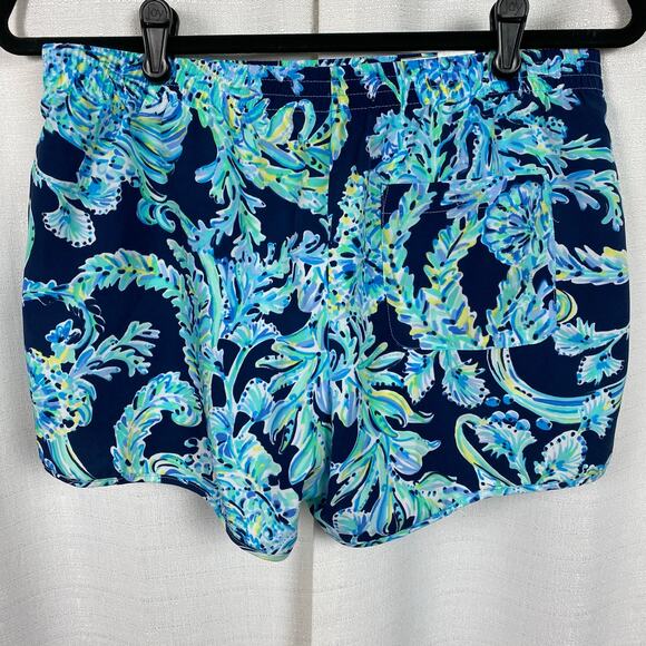 Lilly Pulitzer Luxletic Ocean Trail Shorts High Tide Navy Scuba Doo Sz.M - Picture 10 of 15